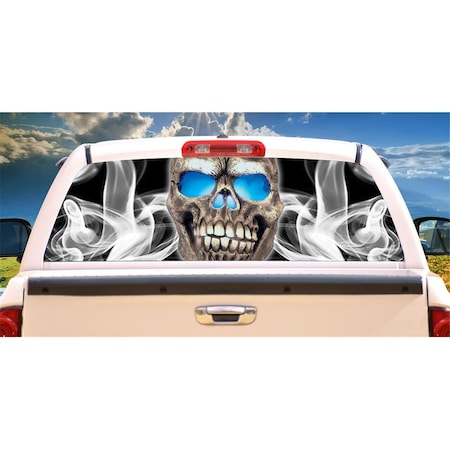 Entretenimiento Crazy Skull Rear Window Graphic Suv View Thru Vinyl Back Truck Decal EN3272536
